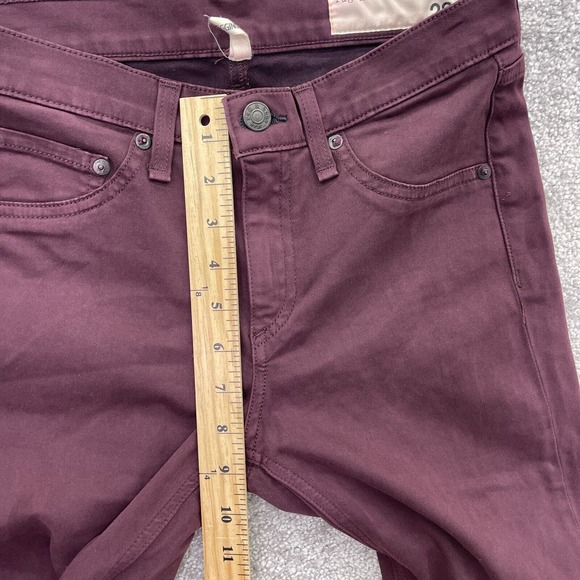 Rag & Bone Jeans Womens 28 Legging Maroon Wine Ombre 28x32 Stretch W1503O163 - Picture 13 of 14